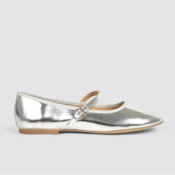 Verali Bami Mary-Jane Flats - Silver Smooth - Picture 2 of 10